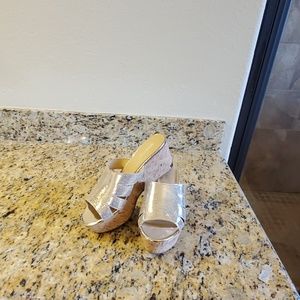 Nine West Gold wedges